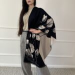 Dvipusis šalikas IDANIA kapučino - Image 7