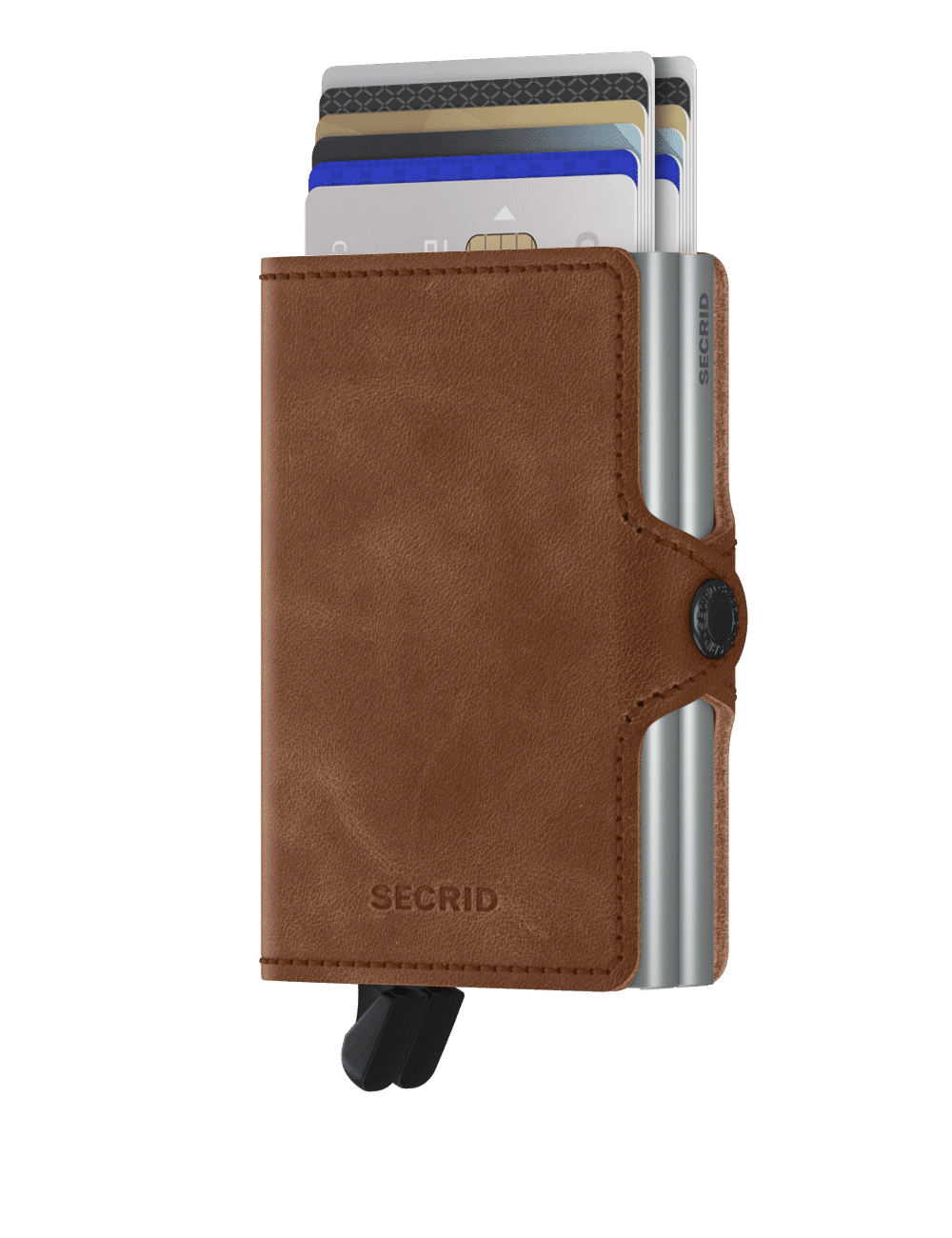 Secrid_Twinwallet_Vintage_Cognac-Silver_Front_Cards.png Vintage Cognac - Silver SECRID twinwallet piniginė - Image 2
