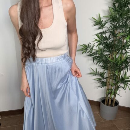 ABRIA melsvas ilgas sijonas