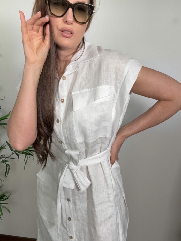 A1 lininis sarafanas baltas - Image 1
