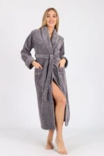 Moteriškas chalatas be gobtuvo #6895 - Image 2