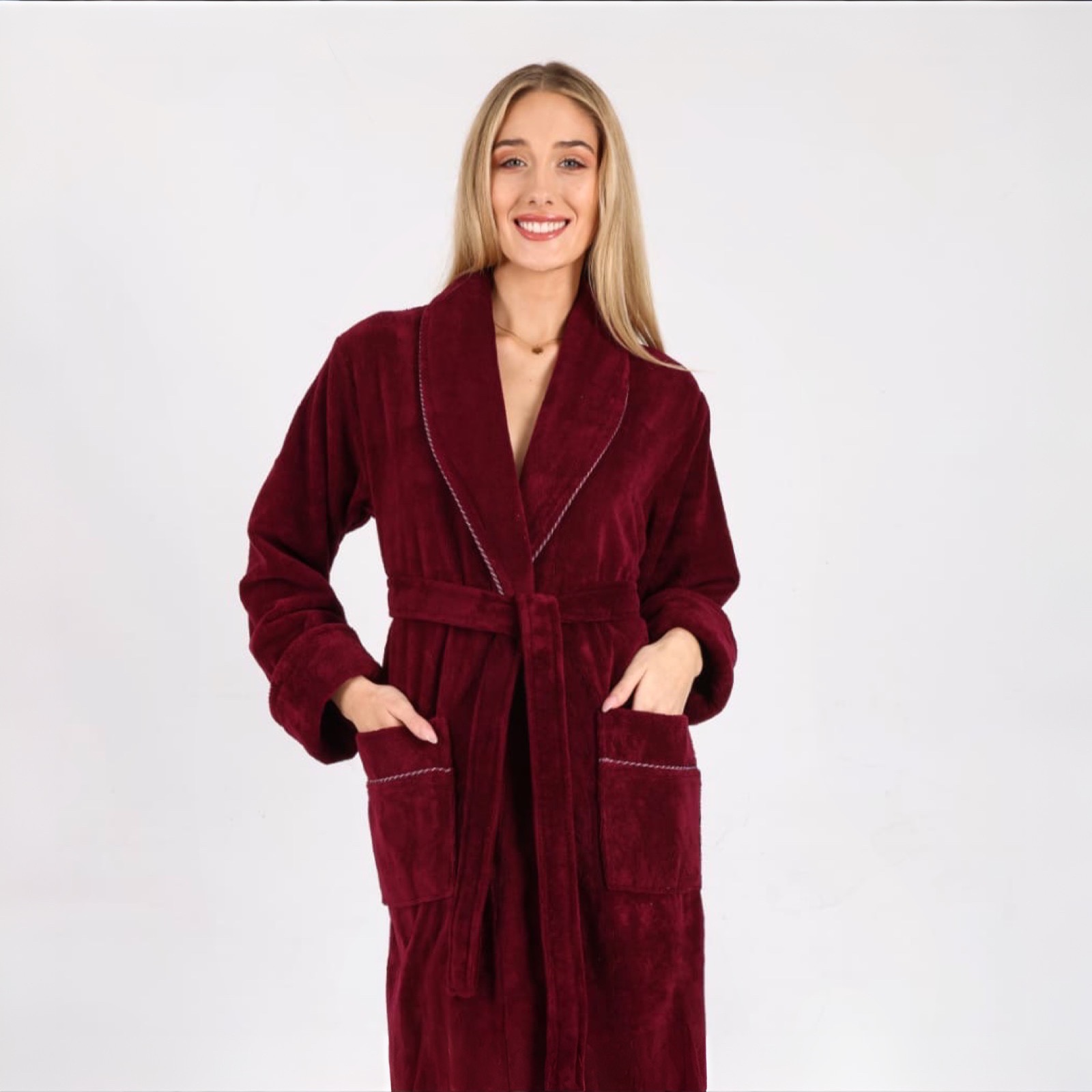 IMG_6407.jpeg Moteriškas chalatas be gobtuvo #6895 - Image 1