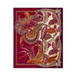 Viskozės dvipusės skaros su burgundiškais motyvais - Image 4