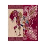 Viskozės dvipusės skaros su burgundiškais motyvais - Image 7