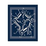 Viskozės dvipusės skaros su mėlynais motyvais - Image 5