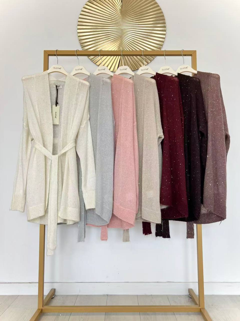 CLE01-10449.jpg Smulkaus mezgimo moherinis kardiganas #10449 One-size - Image 1