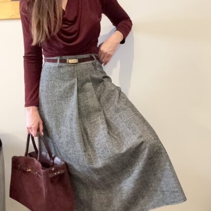 Pilkas tvido sijonas #RN60178