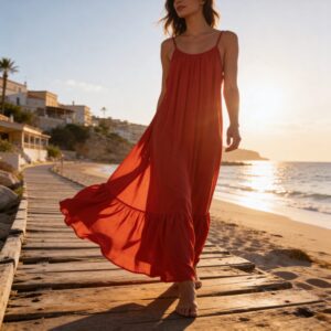 Viskozinė ilga suknelė #4465