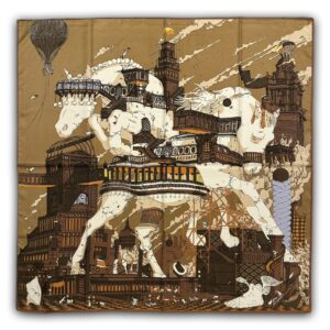 Viskozės skara MAGDALENA (90X90 cm)
