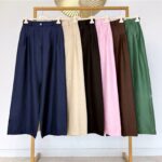 Lino/šilko platėjančios kelnės #CLE01-T1460 (limituotos)