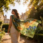 100% šilko šalikas INES (110x180 cm) - Image 2