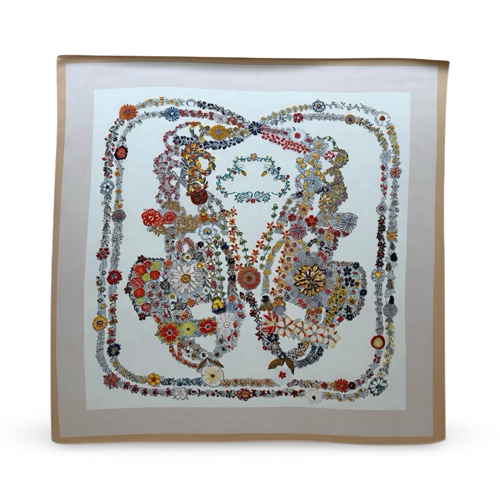 Šilki skarelės 53 x 53 cm_47 100% šilko skarelė FASCINO (53x53 cm) - Image 1