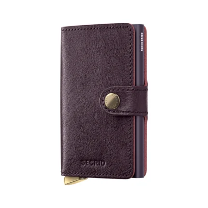 SECRID Basco Premium+ kompaktiška vienguba piniginė – bordo sp. – priekis