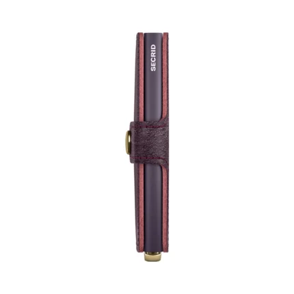 SECRID Basco Premium+ kompaktiška vienguba piniginė – bordo sp. – šonas