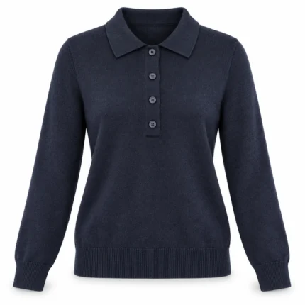 Vilnonis polo megztinis su sagomis – WL1028AI26 – BLU