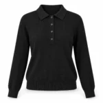 Vilnonis polo megztinis su sagomis – WL1028AI26 – NERO