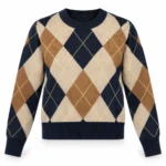 Vilnonis megztinis su rombų raštu – WL1056-R-AI26 – BLU-CAMMELLO-BEIGE-GIALLO