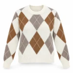 Vilnonis megztinis su rombų raštu – WL1056-R-AI26 – PANNA-CAMMELLO-BEIGE-PANNA