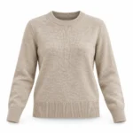 Vilnonis megztinis apvalia iškirpte – WL1742AI26 – BEIGE