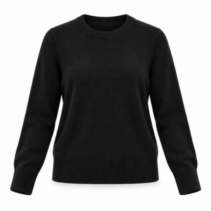 Vilnonis megztinis apvalia iškirpte – WL1742AI26 – NERO