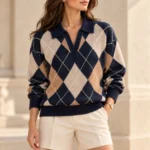 Vilnonis polo megztinis su rombų raštu – WL1796-R-AI26 – BLU-CAMMELLO-BEIGE-GIALLO