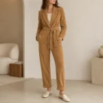 Velvetinės kelnės su raišteliu – EM-ET382 - Image 3