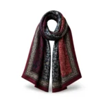 Viskozės šalikas su paisley ornamentais – X659 - Image 4