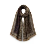 Viskozės šalikas su paisley ornamentais – X659 - Image 5