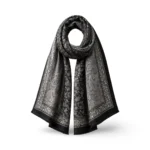 Viskozės šalikas su paisley ornamentais – X659 - Image 6
