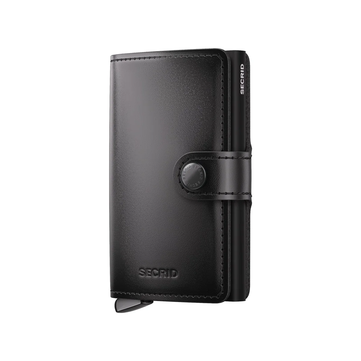 SECRID_MDu-Black+_front_1200x1200 SECRID Dusk Premium+ kompaktiška vienguba piniginė – juodos sp. - Image 1