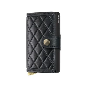 SECRID Emboss Diamond Premium+ kompaktiška vienguba piniginė – juodos sp.